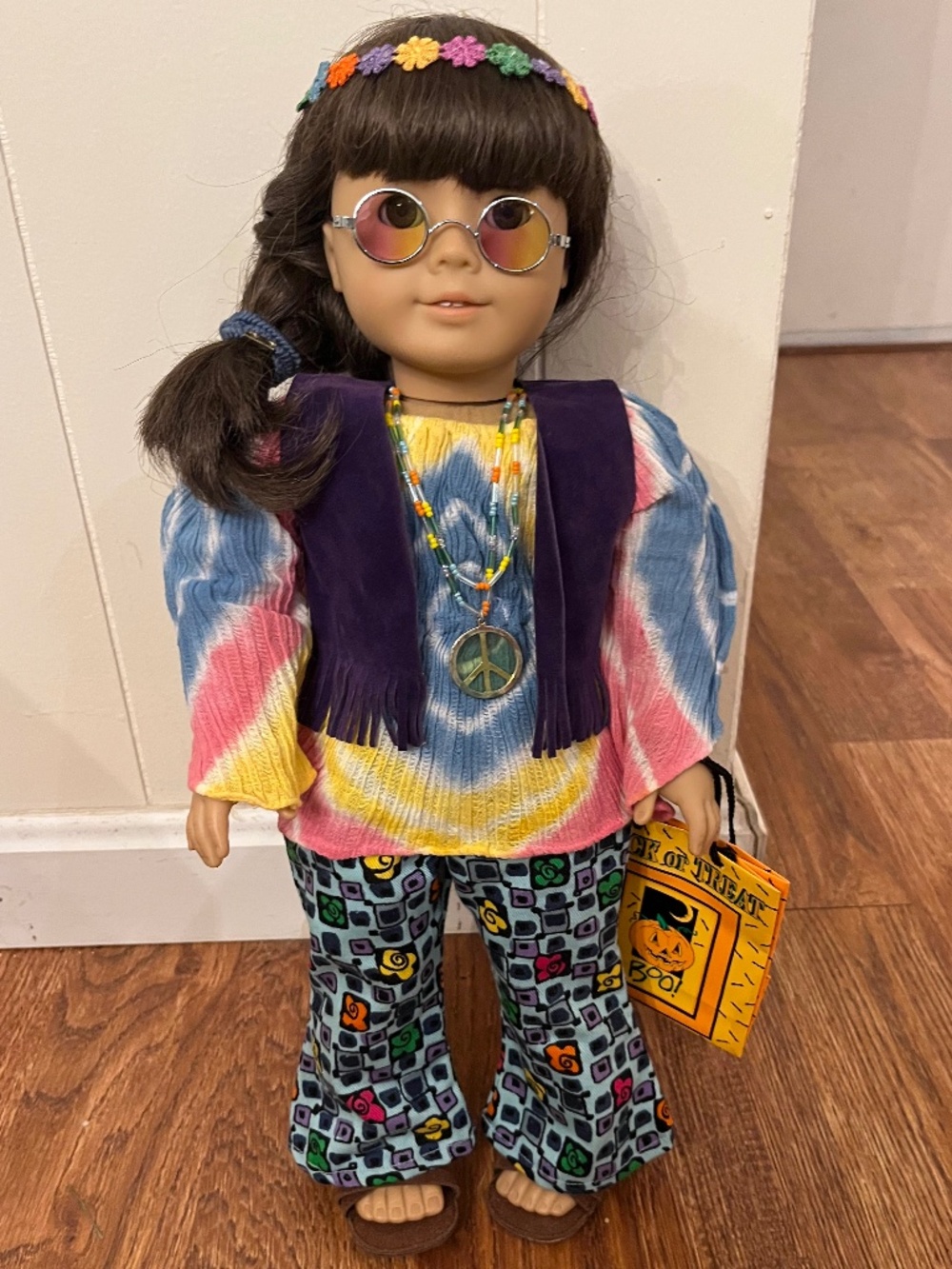 Vintage '90s American Girl Doll Hippie Costume